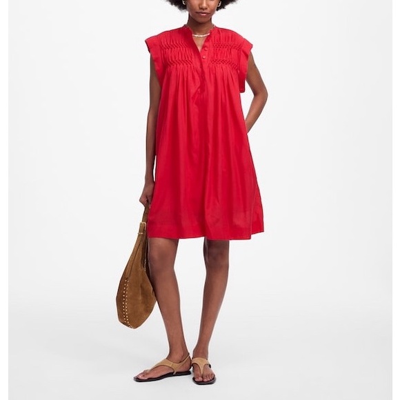 Madewell Dresses & Skirts - MADEWELL Embroidered Pleated Mini Dress Watermelon
